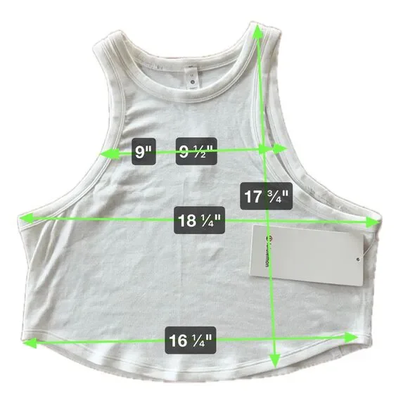 NWT* Lululemon Hold Tight Cropped Tank in White - Women's 12 - Picture 5 of 7